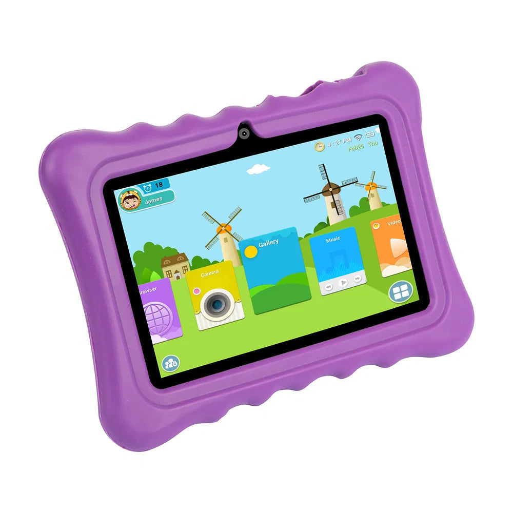 Shock-resistant Silicone Snap-on Case With Stand For 7' Tablets