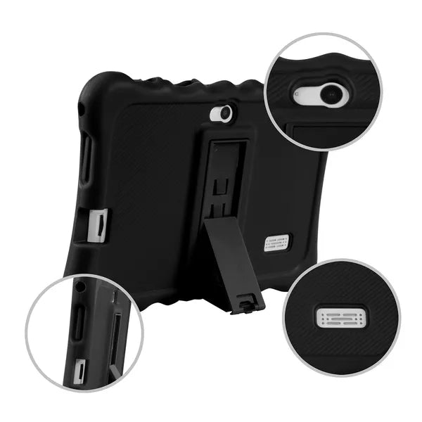 Shock-resistant Silicone Snap-on Case With Stand For 7 Tablets