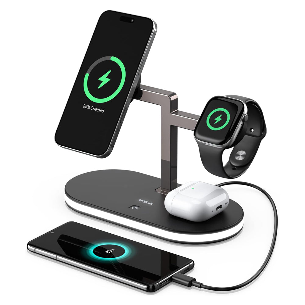 4 In 1 Aluminum Alloy Magnetic Wireless Charger Stand
