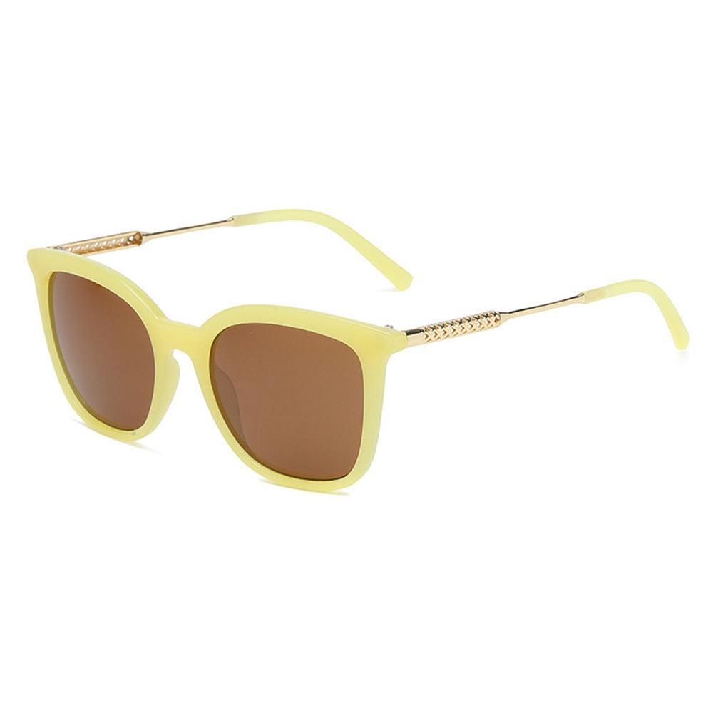 Womens Retro-Style Fashionable Metal Hollow-Out Sunglasses