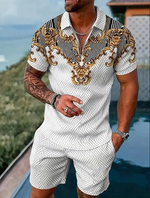 Polo Shirt Sports Short Sleeve Shorts Suit For Men