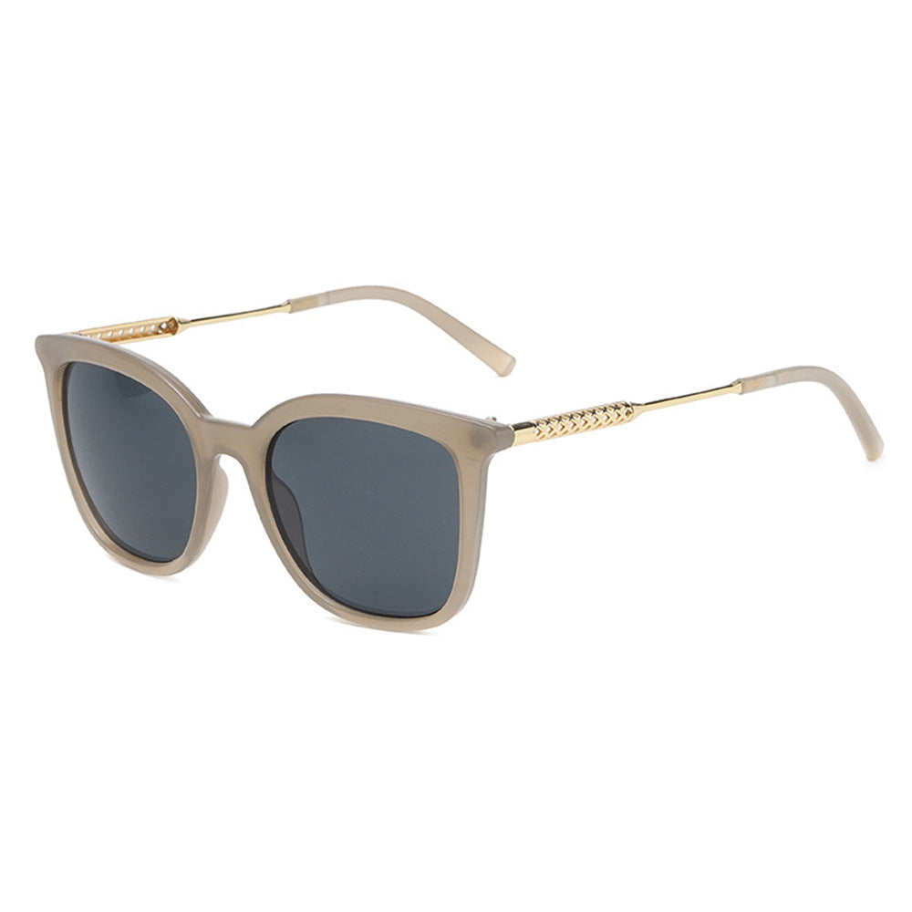 Womens Retro-Style Fashionable Metal Hollow-Out Sunglasses