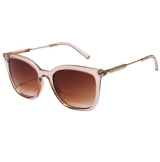 Womens Retro-Style Fashionable Metal Hollow-Out Sunglasses