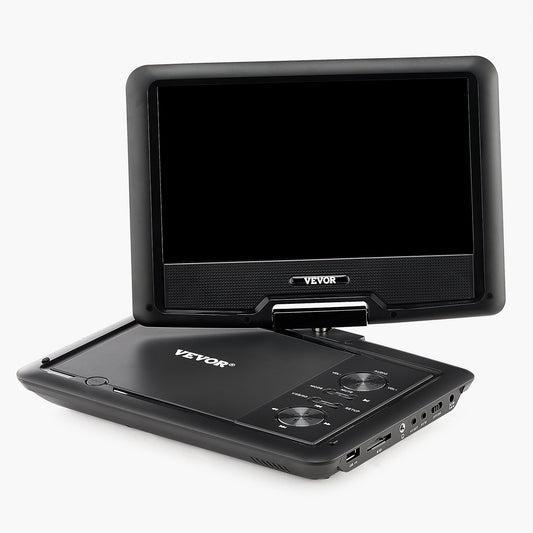 Portable DVD Player 10.1 Inch HD Swivel Display Screen 4 Hours Built-in Battery