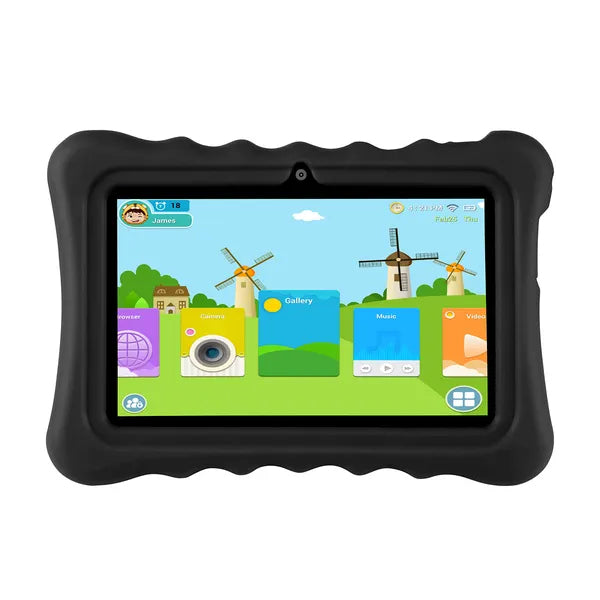 Shock-resistant Silicone Snap-on Case With Stand For 7 Tablets