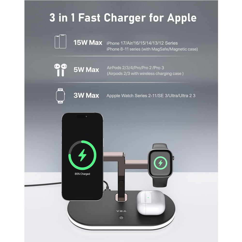4 In 1 Aluminum Alloy Magnetic Wireless Charger Stand