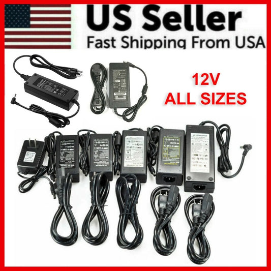12V 1A 2A 3A 5A 6A 8A 10A Power Supply AC To DC Adapter 5050 LED STRIP LIGHT USA
