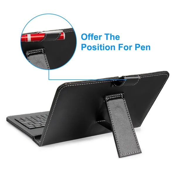 7.9in Protective Keyboard Case W/ Keyboard PU Leather Back Stand Tablet Cover Via USB 2.0 Cable